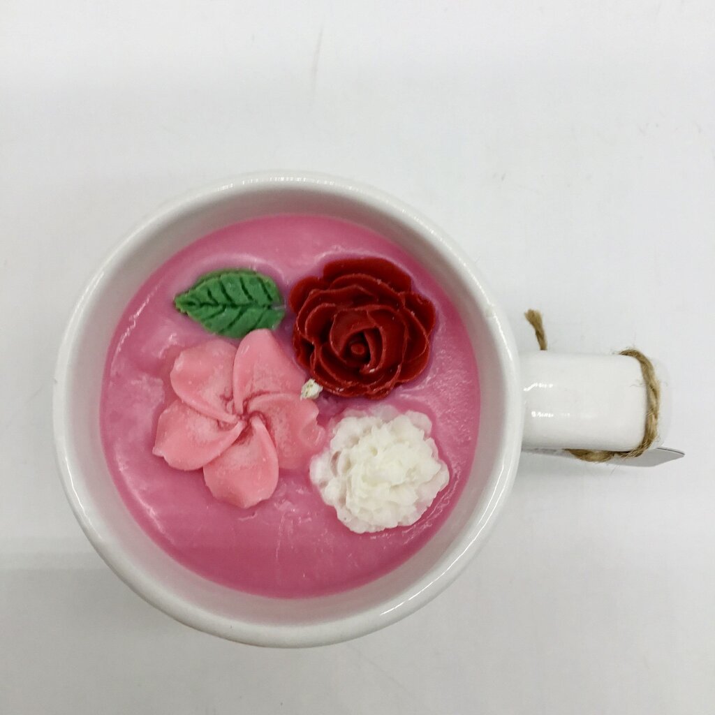 Flower Shop (Orange Hummingbird mug) - 100% Soy Wax - Mug Candle