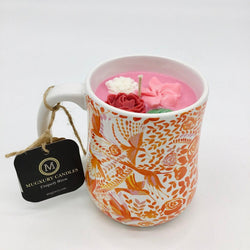 Flower Shop (Orange Hummingbird mug) - 100% Soy Wax - Mug Candle - view 1
