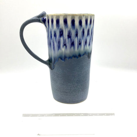 Travel Mug- blue/white peacock