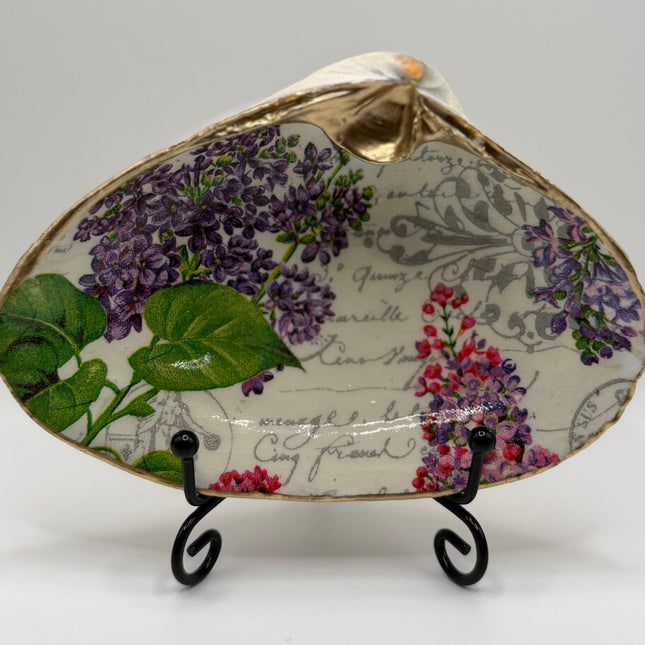 Purple Lilacs w/ Script Clam Dish (Nahant, MA)
