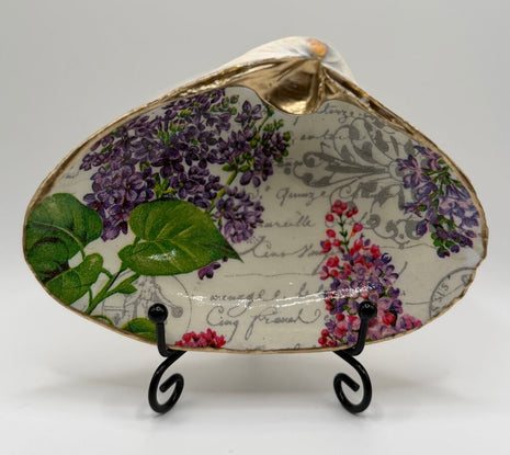 Purple Lilacs w/ Script Clam Dish (Nahant, MA)