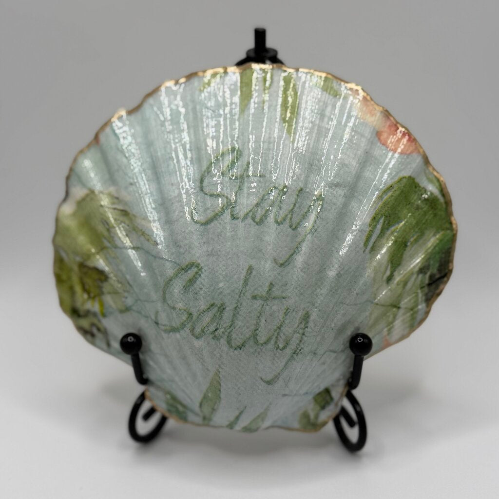 'Stay Salty' Scallop Shell (NC)
