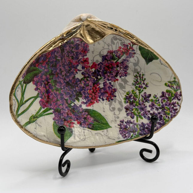 Purple & Fuschia Lilacs Clam Dish ( Nahant, MA)