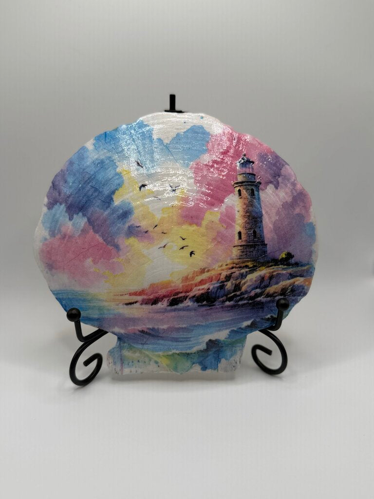 Watercolor Lighthouse Deep Sea Scallop ( Nova Scotia)