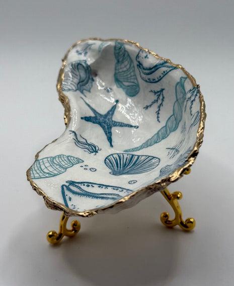 Blue Sea Life Oyster Ornament (Outer Banks, NC)