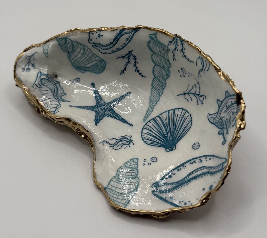 Blue Sea Life Oyster Ornament (Outer Banks, NC)
