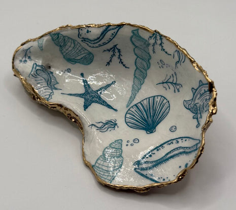 Blue Sea Life Oyster Ornament (Outer Banks, NC)