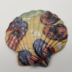 Red White & Blue Sandals Scallop Shell (NC) - view 1