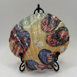 Red White & Blue Sandals Scallop Shell (NC) - view 3