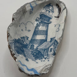 Blue & White Lighthouse XL Mussel Shell (York, ME) - view 3