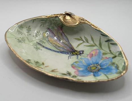 Dragonfly w/ Blue Flower XL Clam Dish ( Newport, RI)