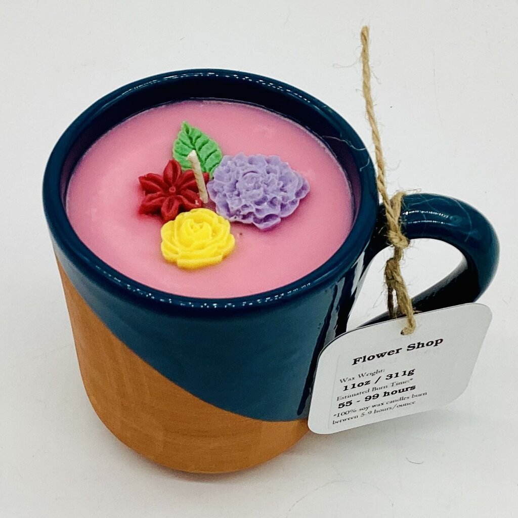 Flower Shop (Terracotta mug) - 100% Soy Wax - Mug Candle