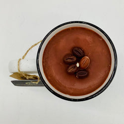 Fresh Coffee (White Coffee Embossed Mug) - 100% Soy Wax - Mug Candle - view 3