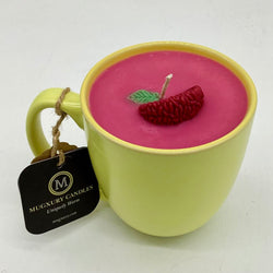 Ruby Red Grapefruit (Yellow Pastel Mug) - 100% Soy Wax - Mug Candle - view 2