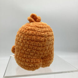 Crochet Bootie Monster, 3 eye, Orange - view 2
