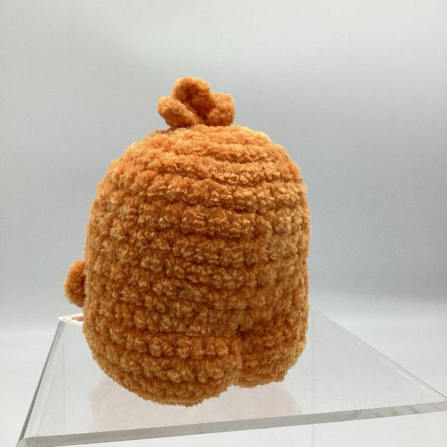 Crochet Bootie Monster, 3 eye, Orange