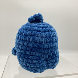 Crochet Bootie Monster, 3 eye, Blue - view 2