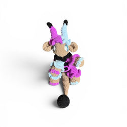 Crocheted jester dragon plush - view 2