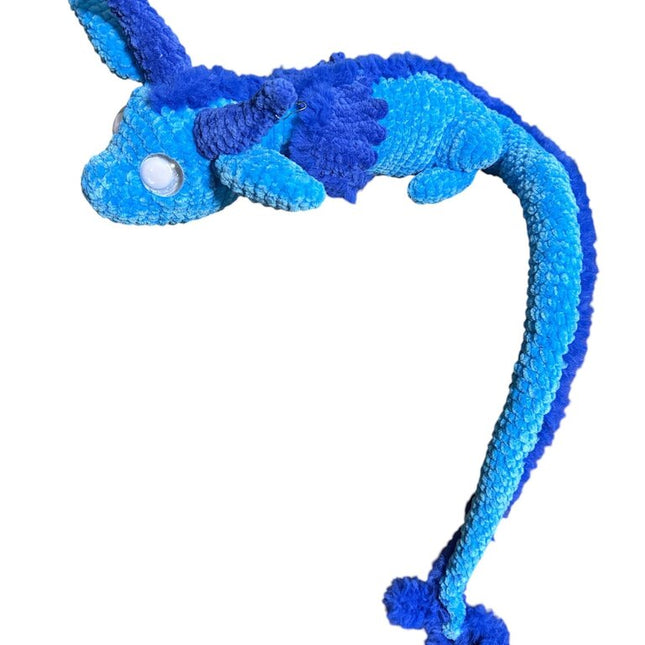 Crocheted long fur dragon