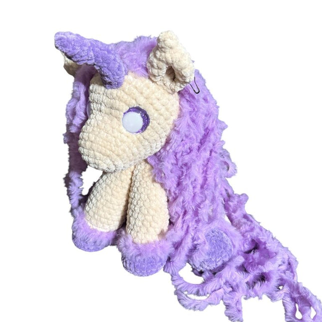 Crocheted fur maned unicorn “lilac”