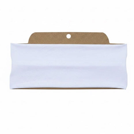Solid White Soft Stretch Twist Knot Headband