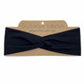 Solid Black Soft Stretch Twist Knot Headband