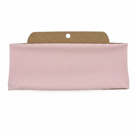 Ribbed Solid Blush Soft Stretch Twist Knot Headband