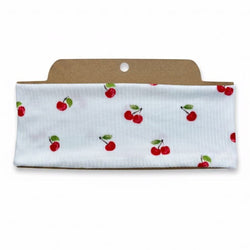 Ribbed White Cherry Soft Stretch Twist Knot Headband - view 2