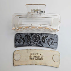 Hair Claw Interchangeable 4" Set - Moon Phases - view 1
