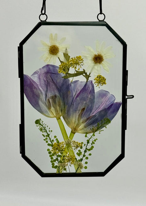 Emerald Frame w/ Pressed Florals