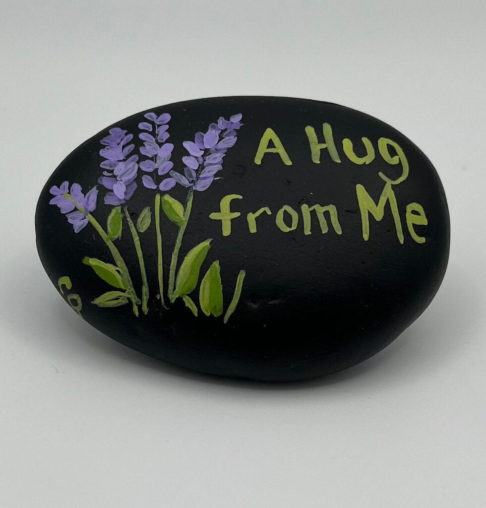 Rock sm blk "A Hug from Me"