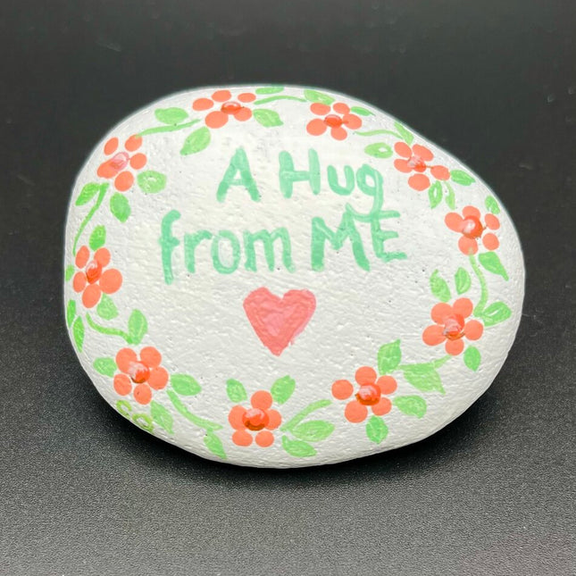 Rock sm wh "A Hug from Me"