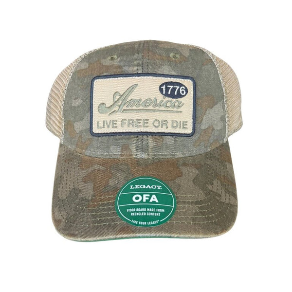 America Trucker Hat- Green Field Camo