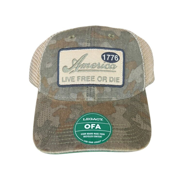 America Trucker Hat- Green Field Camo