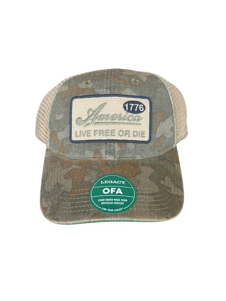 America Trucker Hat- Green Field Camo
