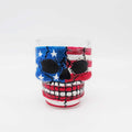 USA Flag Skull-shaped Shot Glass