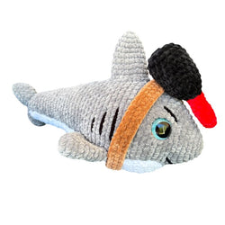 Crocheted great white shark with laser plushie - view 1