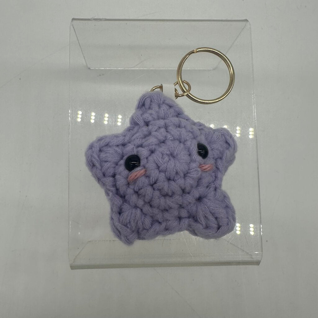 Crochet Star Keychain Purple