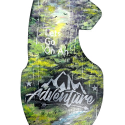 Let's go on an adventure metal deer silhouette, nature scene - view 2