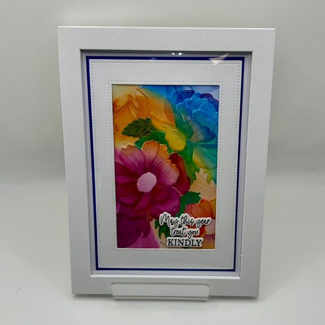 Framed Watercolored Flowers 5x7 - May This Year......