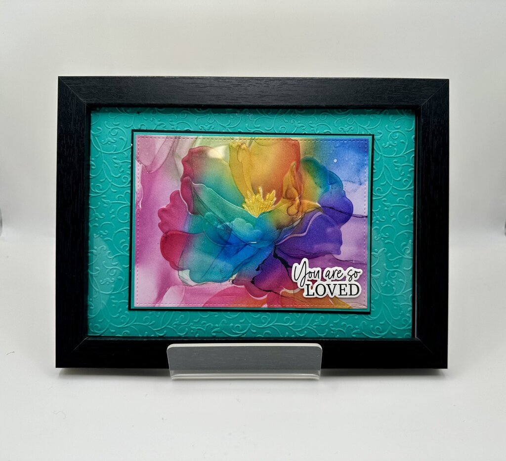 Framed Art 5x7 Watercolored Flowers You Are So Loved