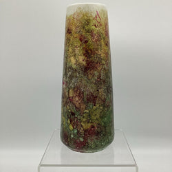 10"Ceramic Vase-Grn/Red/Gold - view 2