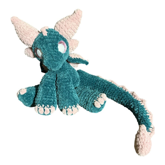 Crocheted big horn dragon