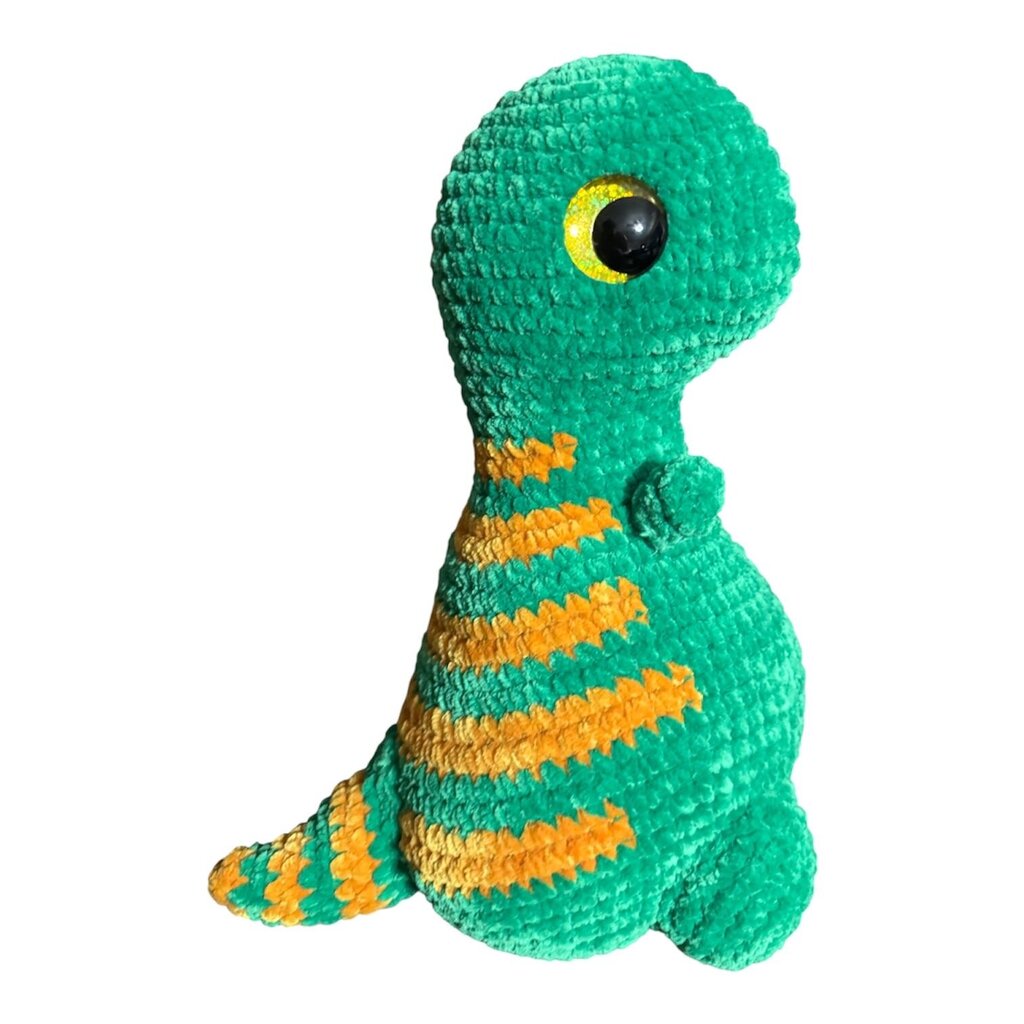 Crocheted t-Rex stuffie