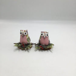 Mini Owls on Wood Slice - view 4