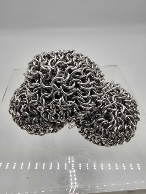 Silver juggling ball/foot bag - aluminum, 2 ounce