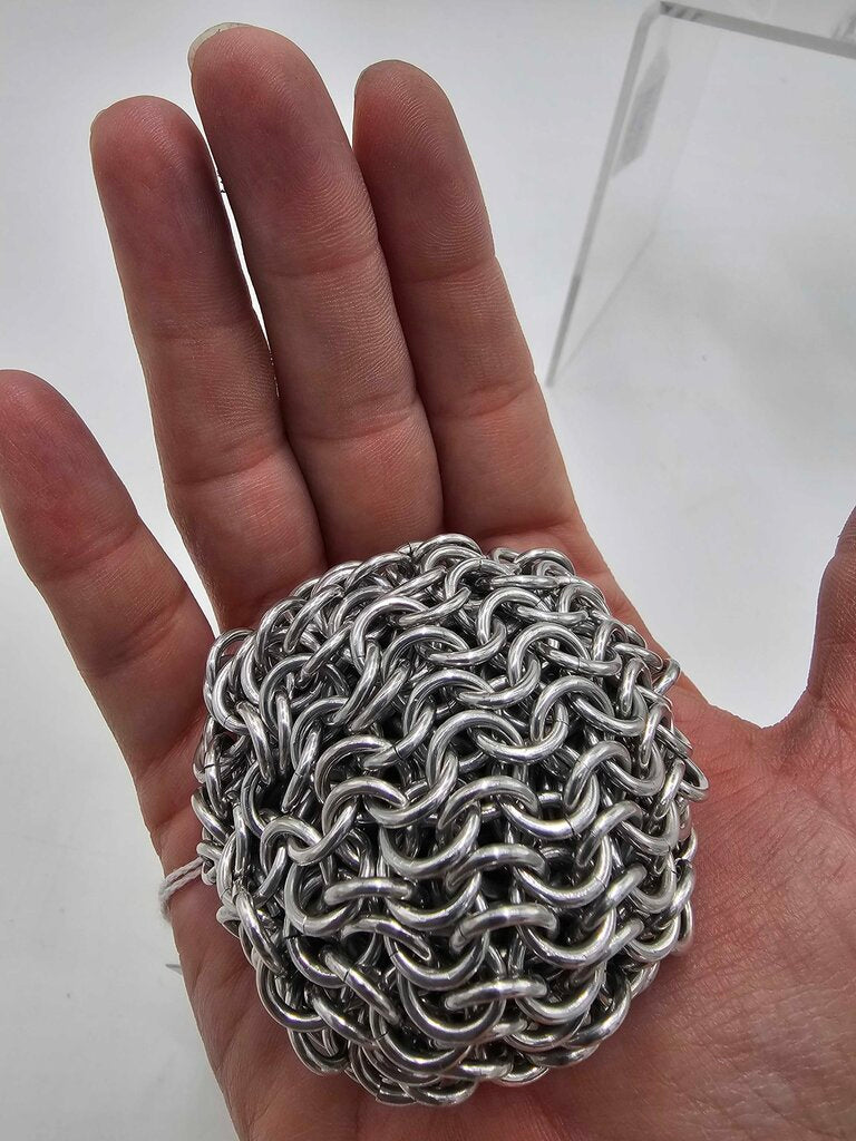 Silver juggling ball/foot bag - aluminum, 2 ounce