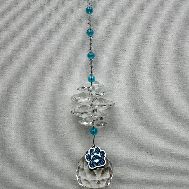 PAW PRINT OCTAGON BLUE