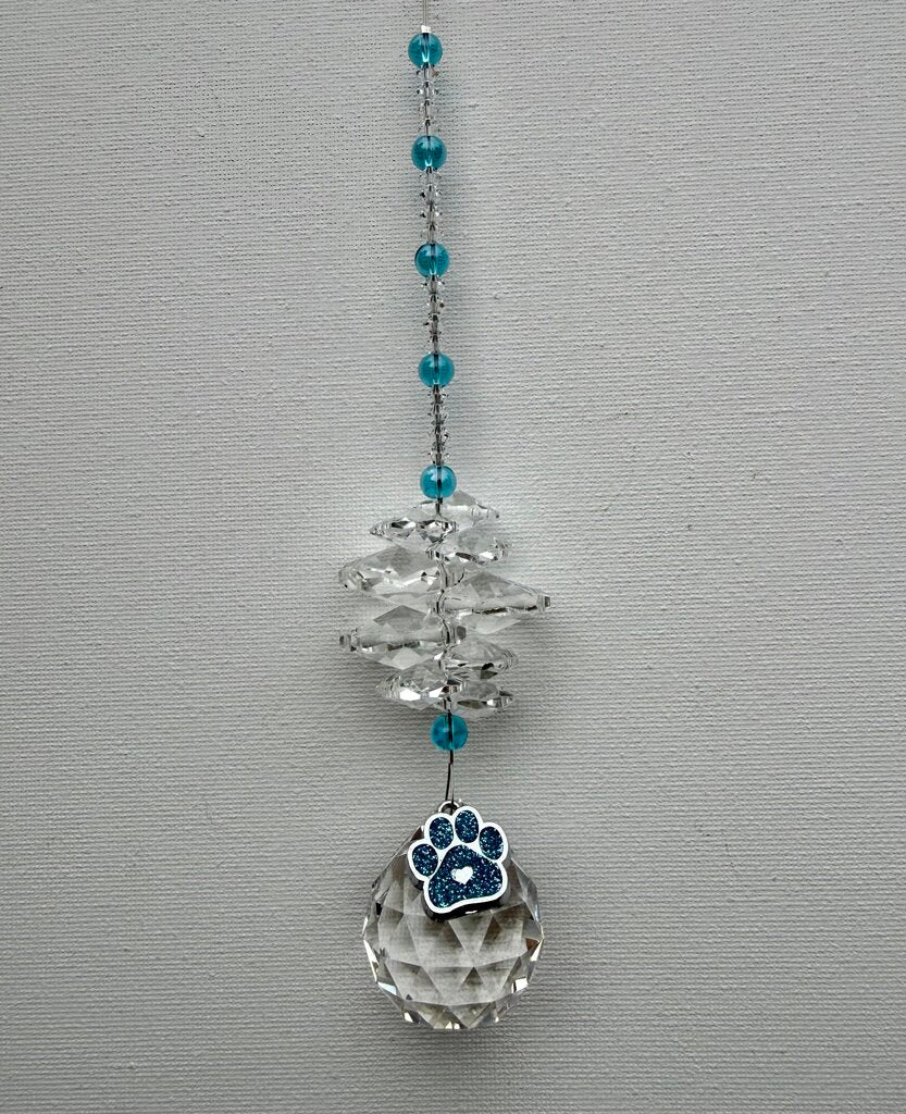 PAW PRINT OCTAGON BLUE