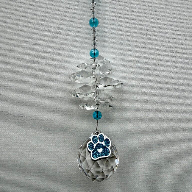 PAW PRINT OCTAGON BLUE